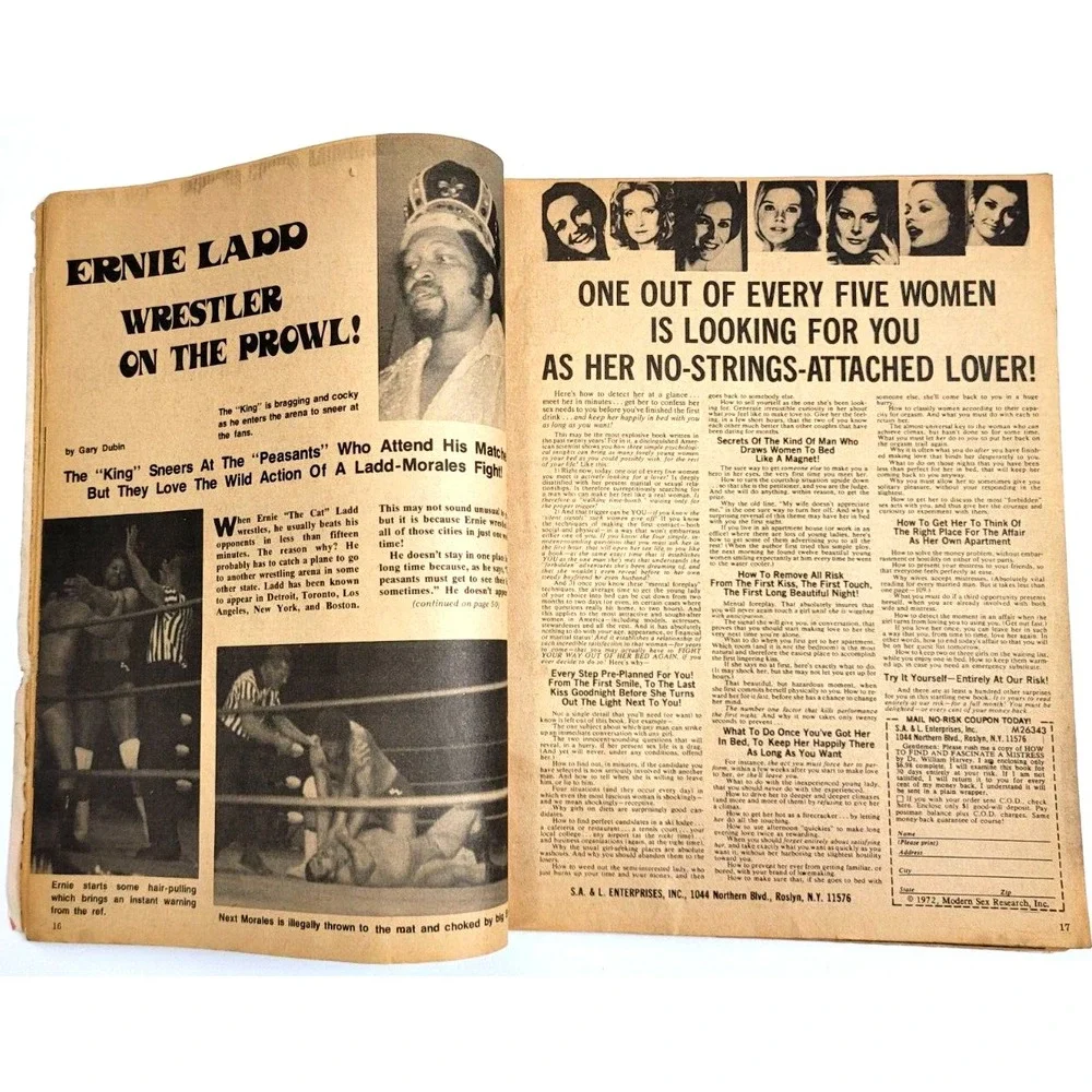 THE BIG BOOK OF WRESTLING - JULY 1973 / ERNIE LADD / PAT PATTERSON / JACK BRISCO